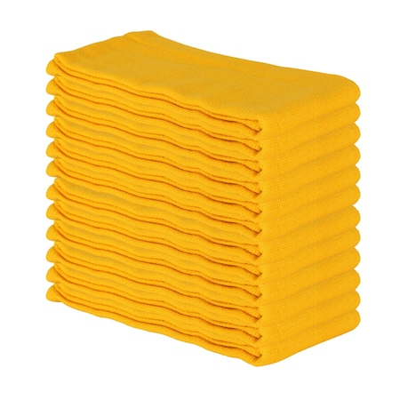 Monarch Brands Huck Towels - 16in x 26in 0, Yellow, 120PK ABSBNT-YELW-CS